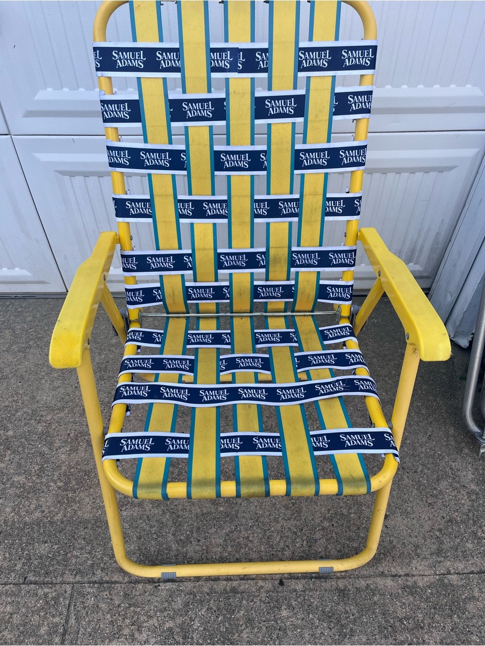 Sam Adams Samuel Adams vintage woven aluminum chair